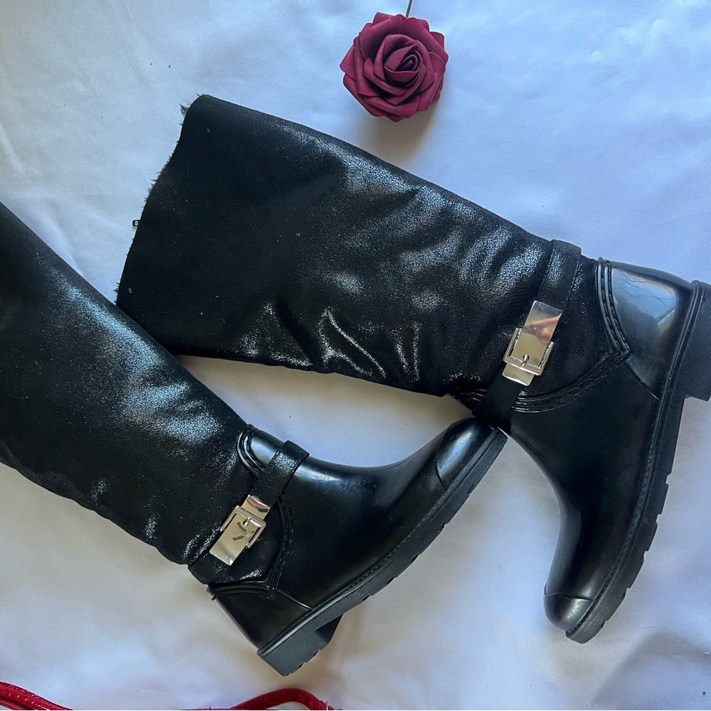 BAMBOO Black Over the Knee Boots